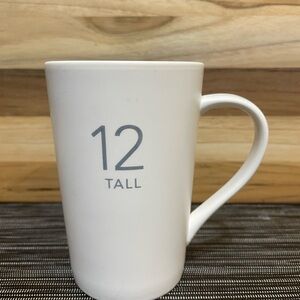 Starbucks 12 Tall Ceramic Mug White Minimalist 2011